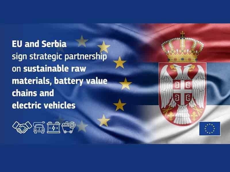 EU and Serbia sign strategic partnership on sustainable raw materials, battery value chains and electric vehicles