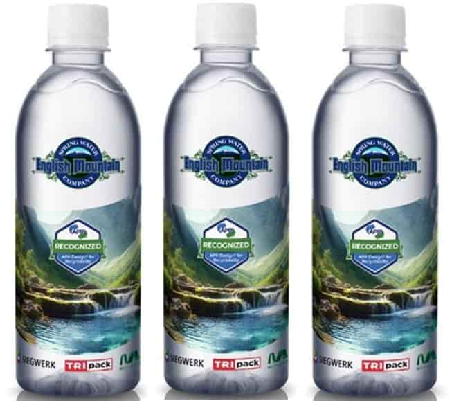 Siegwerk, Multi-Plastics, and Tripack will unveil a fully recyclable shrink sleeve water bottle for the English Mountain Spring Water Company at Label Expo Americas 2024